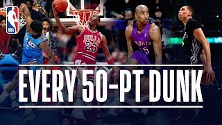 Every 50Point Dunk In NBA Dunk Contest History 19842019 [upl. by Dloreg]