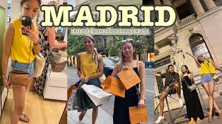 EUROTRIP 2022  6TH STOP MADRID SPAIN PART 1 VLOG  SHOPPING IN LV LONGCHAMP ZARA LOEWE 💸💸 [upl. by Aztinay]