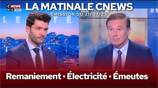 Remaniement • Électricité • Émeutes  N DupontAignan sur CNEWS • 210723  8h15 [upl. by Milka]