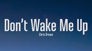 Chris Brown  Dont Wake Me Up Lyrics [upl. by Azile]