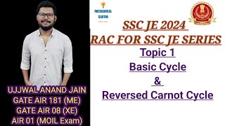 RAC FOR SSC JE 😍😍😍😍  TOPIC 1  BASICS amp REVERSED CARNOT CYCLE [upl. by Gill]