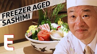 How Master Sushi Chef Toshio Suzuki Ages his Tuna — Omakase [upl. by Ardnuas243]