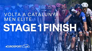 TRULY AMAZING 👏  Stage 1 Finish Volta a Catalunya 2024  Eurosport Cycling [upl. by Doughman]