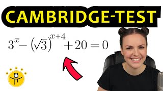 Aufnahmeprüfung Uni CAMBRIDGE UNIVERSITY – Exponentialgleichung lösen [upl. by Giule38]