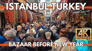 ISTANBUL TURKEY CITY CENTER EMINONU BAZAARSIRKECI 4K VIDEO ULTRA HD WALKING TOUR IN OLD CITY [upl. by Anilac]