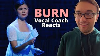 Burn Hamilton Reaction  Vocal Coach Reacts to Phillipa Soo singing Burn [upl. by Ahsyekal]