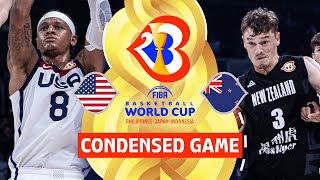 USA 🇺🇸 vs New Zealand 🇳🇿 Full Game Highlights  FIBA Basketball World Cup 2023 [upl. by Ciel246]