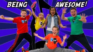 Being Awesome Ninja Kidz Music Video Lyrics [upl. by Clayberg]