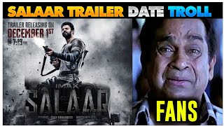 Salaar Trailer Date Troll  Salaar Cease Fire  Prabhas  Prashant Neel  Shruthi Hassan [upl. by Eido]