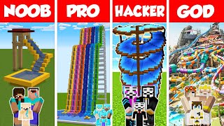 Minecraft Battle NOOB vs PRO vs HACKER vs GOD MCDONALDS HOUSE BUILD CHALLENGE in Minecraft [upl. by Mahau963]