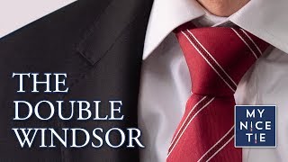 How to Tie a Tie Double Windsor Knot MIRRORED amp SLOW FOR BEGINNERS The Only Knot You Need to Know [upl. by Akimihs732]