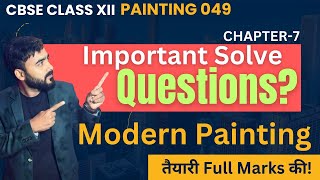 Important Question Modern Painting  Class 12 Fine art Important Question [upl. by Onit]