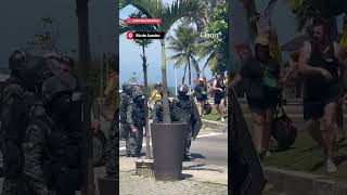 Batalla campal entre hinchas de Botafogo y Peñarol en Río de Janeiro [upl. by Dahraf]