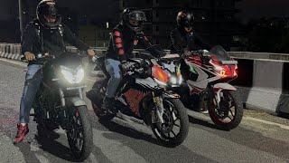 2024 Pulsar Ns200 Vs R15M Vs Pulsar Rs200 Race  Top End [upl. by Ahsykal]