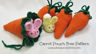 Crochet Along Carrot Pouch [upl. by Ahsilad]