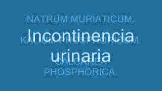 Sales de Schüssler para cistitisoligurialitiasis renalincontinenciawmv [upl. by Che390]