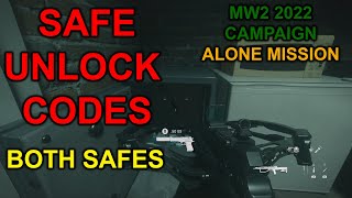 SAFE UNLOCK CODES FOR ALONE MISSION IN MW2 2022 CAMPAIGN [upl. by Carson610]