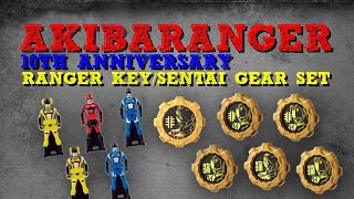 The Akibaranger 10th Anniversary Ranger Key amp Sentai Gear Set Premium Bandai 変身携帯ゴーカイセルラー [upl. by Bertrando]