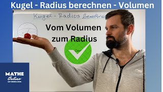 Kugel  Radius berechnen  Volumen gegeben [upl. by Hurlee616]