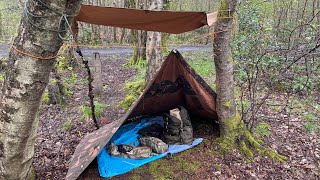 Hungarian Zeltbahn poncho shelter half in the rain [upl. by Litta]