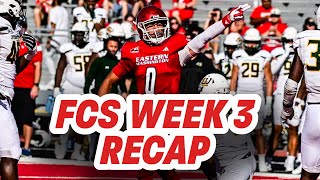 FCS Football Week 3 Recap  EWU Dominates and SIU Surges Back [upl. by Laynad400]