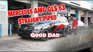 Mercedes AMG GLS 63 full straight piped ⚠️MUST HEAR⚠️ [upl. by Nadnarb]