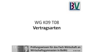 Vertragsarten Arbeitsvertrag Werkvertrag Pachtvertrag VBRW LBV Tradt WG K09 T08 [upl. by Elberta401]