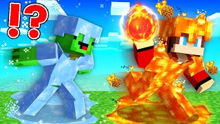 FIRE ARMOR Speedrunner vs ICE ARMOR Hunter in Minecraft  Maizen JJ and Mikey [upl. by Fritzie]