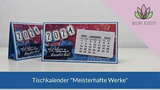 Bastelanleitung Tischkalender quotMeisterhafte Werkequot  Stampin Up Geschenke basteln [upl. by Rasecoiluj623]