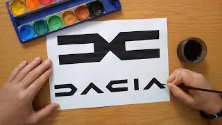 How to draw the Dacia logo  Cum se desenează sigla Dacia [upl. by Monk]