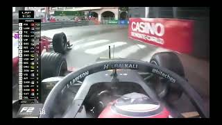 Liam Lawson v Oscar Piastri at Monaco F2 2021 [upl. by Ybroc]