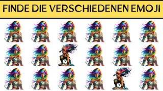 Finde das unterschiedliche Emoji in 20 Sekunden  Rätsel für Klügsten  schwieriges Niveau Emoji [upl. by Adnilym]