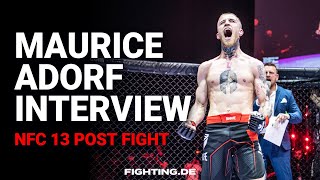 NFC 13 Maurice ADORF Post Fight Interview  FIGHTING [upl. by Anileuqcaj]