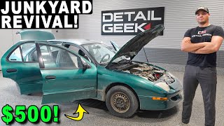 Can I Save This JUNKYARD Car  Car Detailing Restoration [upl. by Pryor]