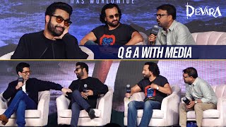 Devara  Part 1 Trailer Launch  Jr NTR Saif Ali Khan Koratala Siva amp Karan Johar Q amp A With Media [upl. by Derwin]