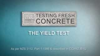 Testing Fresh Concrete Yield Test [upl. by Ahsinal]