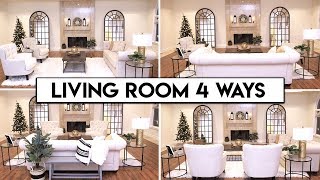 4 LIVING ROOM LAYOUT IDEAS  Easy Transformation [upl. by Nalor]