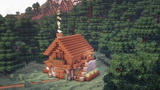 Minecraft  How to Build a Spruce Starter House  Simple Survival House [upl. by Dare]