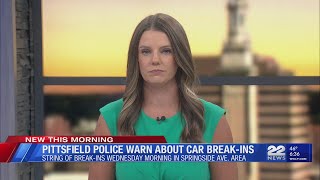 Pittsfield police warn about car breakins [upl. by Eicaj231]