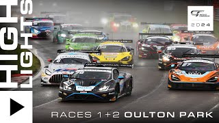 HIGHLIGHTS  Races 1  2  Oulton Park  2024 British GT Championship [upl. by Gilboa]