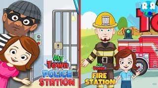 Best Rescue App for Kids My Town  Police Station Rescue and My Town  Fire Station [upl. by Nawuj289]