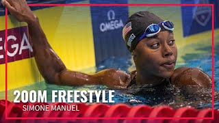 Simone Manuel Wins by 01 in an Exciting 200M Freestyle  2024 TYR Pro Swim Series Westmont [upl. by Eyaf]