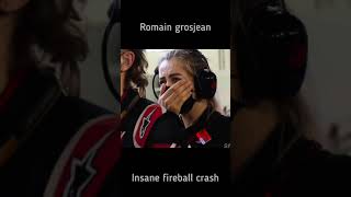 romain grosjean crash  reaction [upl. by Jacinta]