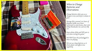 EMG DG 20 David Gilmour Signature Set How and When to Change Batteries [upl. by Nadabas]