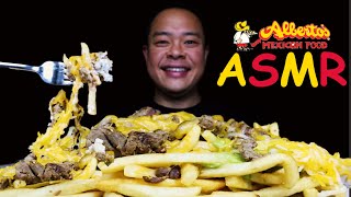 ASMR EATING CARNE ASADA FRIES FROM ALBERTOS MEXICAN RESTAURANT ASMRcravings [upl. by Aya]