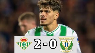 Real Betis vs Leganes 20 Resumen  Laliga Santander 2024 eFootball [upl. by Kcirevam]