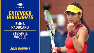 Emma Raducanu vs Stefanie Voegele Extended Highlights  2021 US Open Round 1 [upl. by Nibot769]