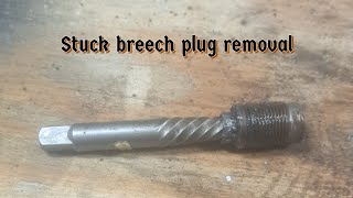 Removing a stuck breech plug from a Thompson Center Omaga [upl. by Yerggoeg887]