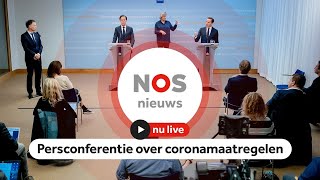 TERUGKIJKEN Persconferentie over corona met Rutte en De Jonge [upl. by Anirac]