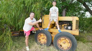 Finding Abandoned Tractor in the Forest  Tractors for kids [upl. by Ecinhoj]